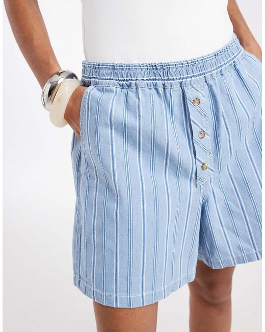 Object Denim Short in het Blue