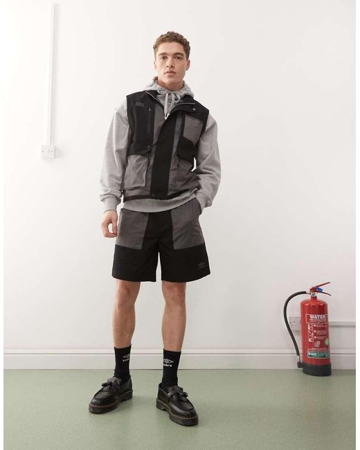 Umbro Black Belted Shorts for men