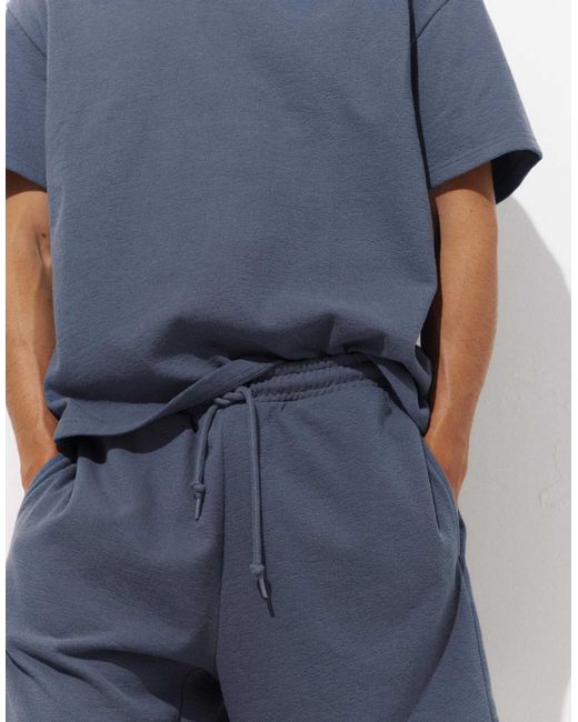 Bermuda molletonné texturé - gris Pull&Bear pour homme en coloris Blue