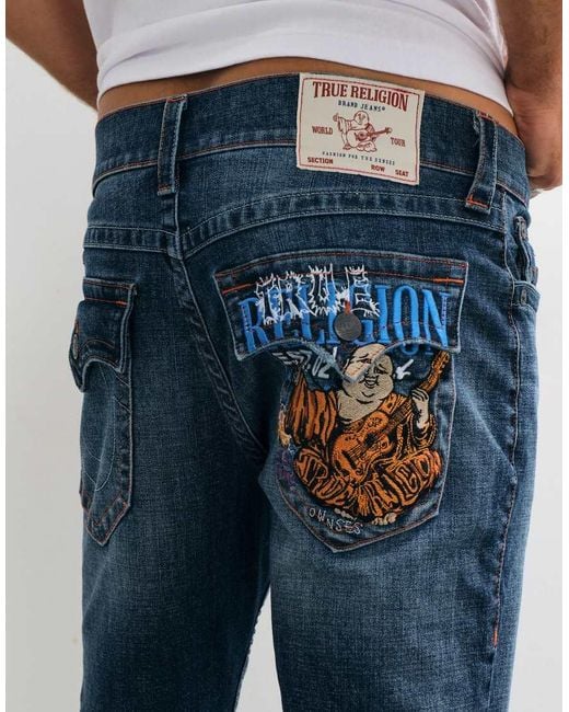 True Religion White Ricky Standard Fit Denim Shorts for men