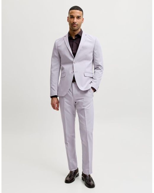 Jack & Jones Gray Single-Breasted Blazer for men