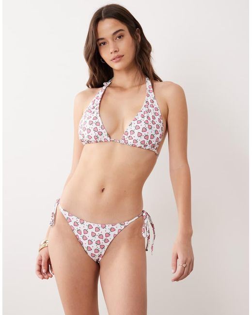 Peek & Beau Pink Apex Triangle Bikini Top