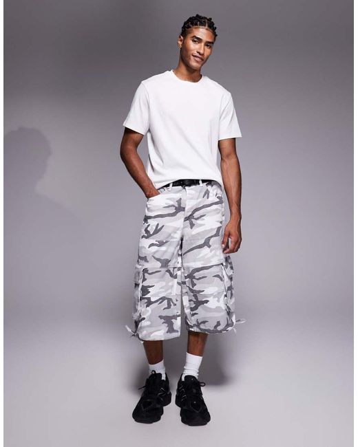 Liquor N Poker Multicolor Extra baggy Denim Jorts for men