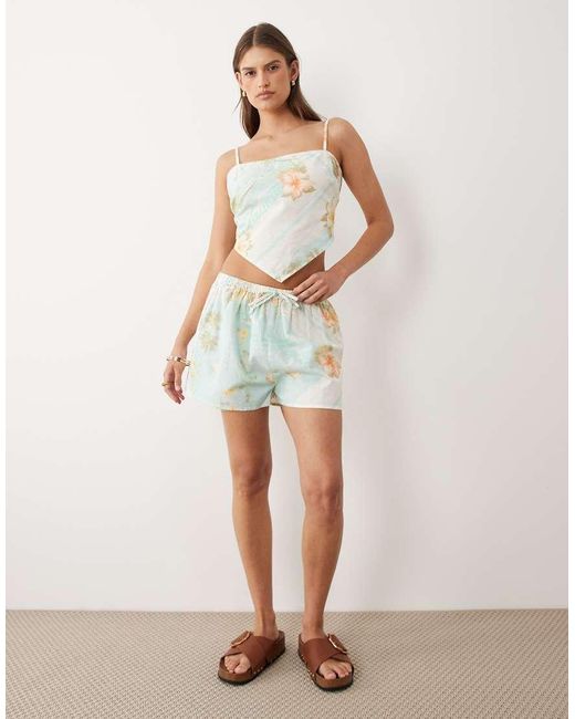 Miss Selfridge Green Handkerchief Top Co-ord