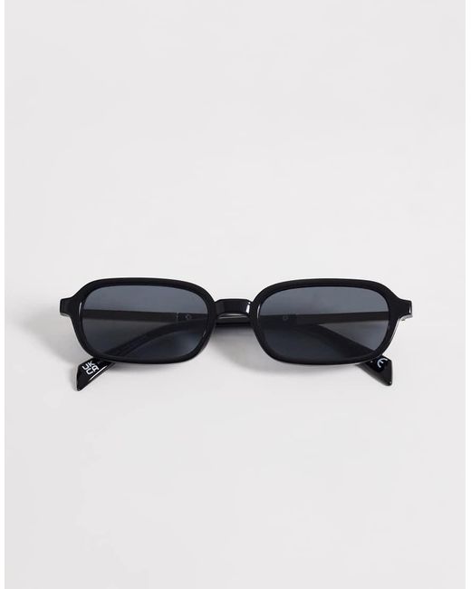 ASOS White Slim Square Sunglasses