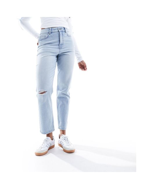 New Look Blue – an knien zerrissene mom-jeans