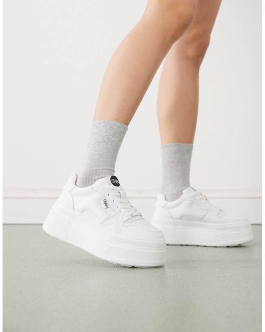 Buffalo White Besu Chunky Trainer