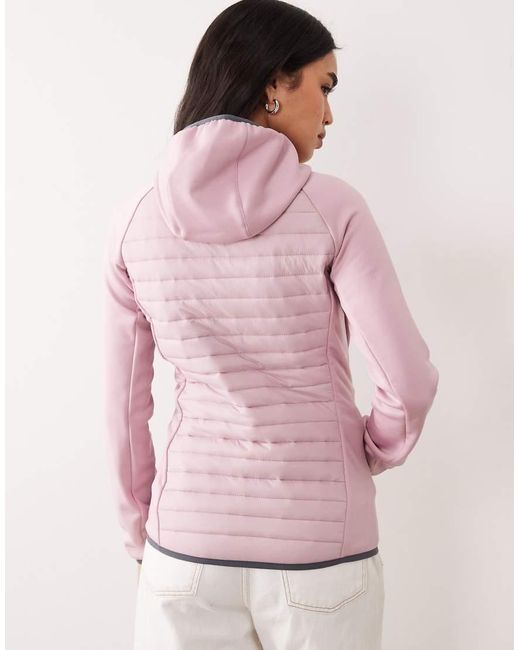 Regatta Pink Andreson Hybrid Hooded Quilted Jacket