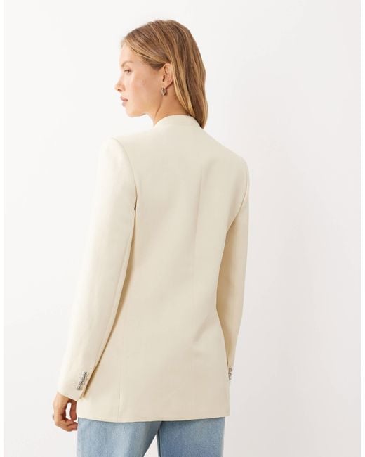 Mango Natural Tailored Blazer