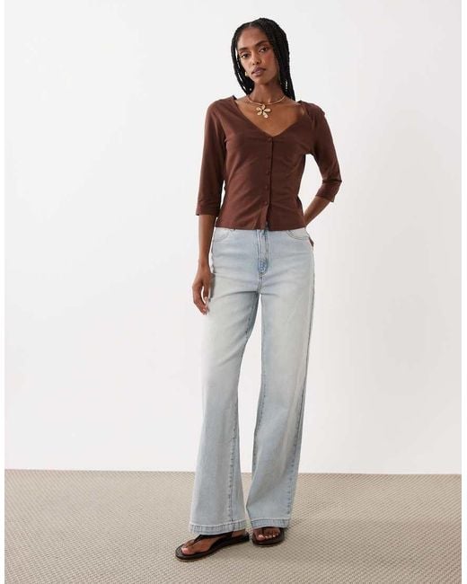 ASOS Red Co-Ord 3/4 Sleeve Button Through Cardi
