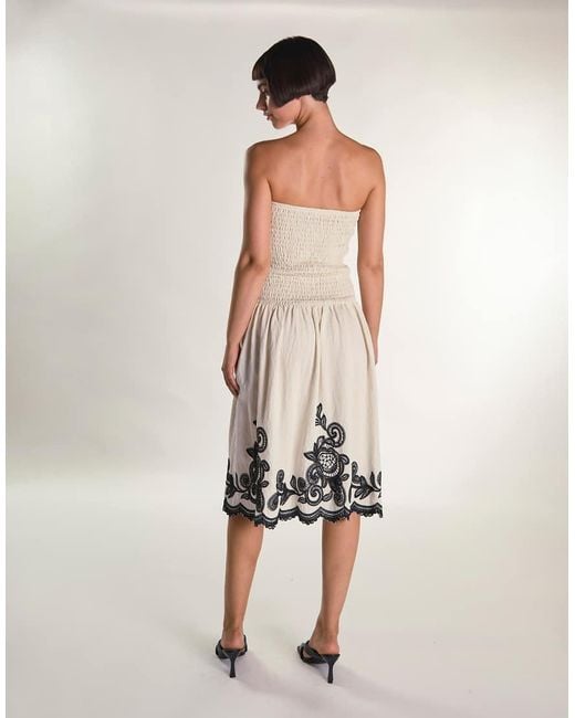 Glamorous Natural Bandeau Midi Dress