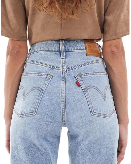 Levi's Blue Ribcage Straight Full Length Jeans