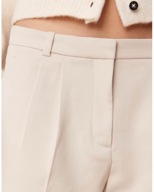 Pantalones Cortos De Sastre Grises De Talle Alto Con Pinzas De Abercrombie & Fitch de color Natural