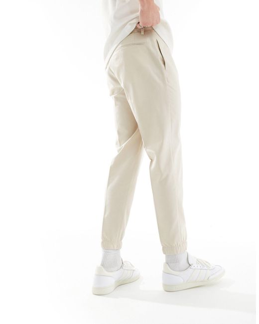ASOS – schmal zulaufende, elegante jogginghose in White für Herren
