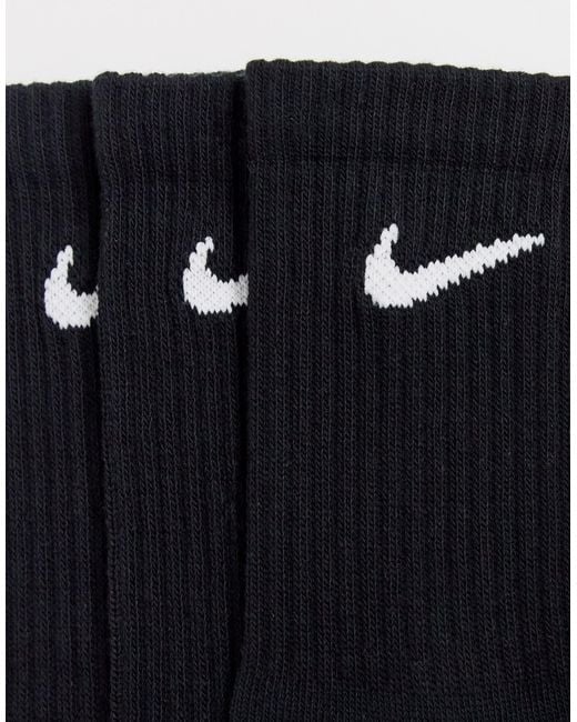 Nike Black Crew Socks 3 Pack for men