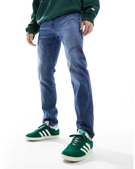 Only & Sons Blue Weft Regular Fit Stretch Jeans for men