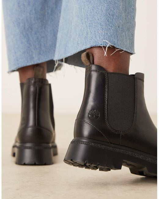 Timberland Blue – cambria valley – chelsea-stiefel aus em leder mit dicker sohle