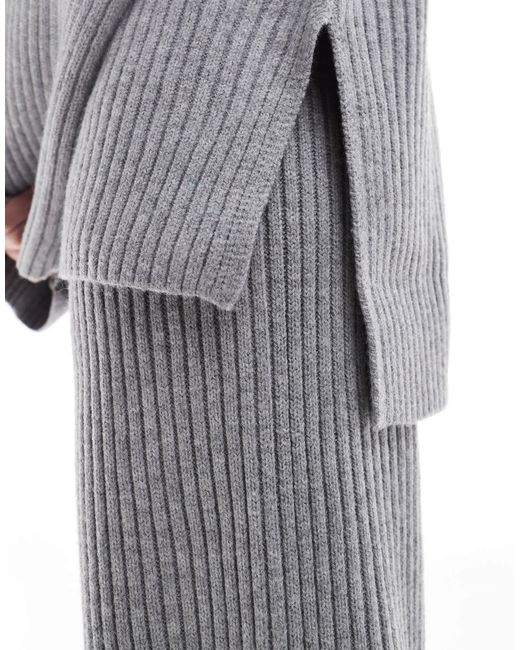 Pull oversize d'ensemble en maille côtelée - clair Pimkie en coloris White