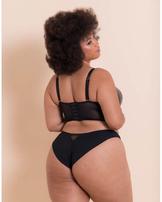 Curvy Kate Black Scantilly Hell For Pleather Brazilian Fuller Bust