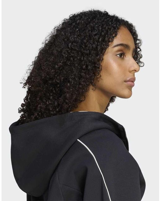 Adidas Blue Stadium Small Logo Full Zip Hoodie