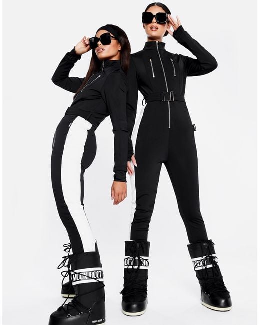 Missguided Black Ski Slim Fit Snow Suit