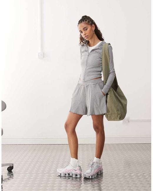 Collusion Gray Marl Mini Short Co-Ord