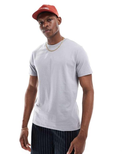 Camiseta Básica Con Cuello Redondo De ASOS de hombre de color White
