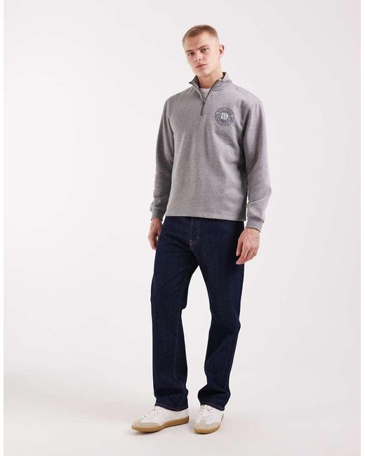 Gap Gray Quarter Zip Sweater for men