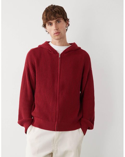 Collusion – gestrickter kapuzenpullover in Red für Herren