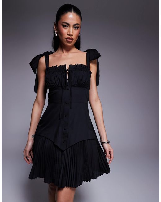 ASOS Blue – minikleid aus baumwoll-popeline