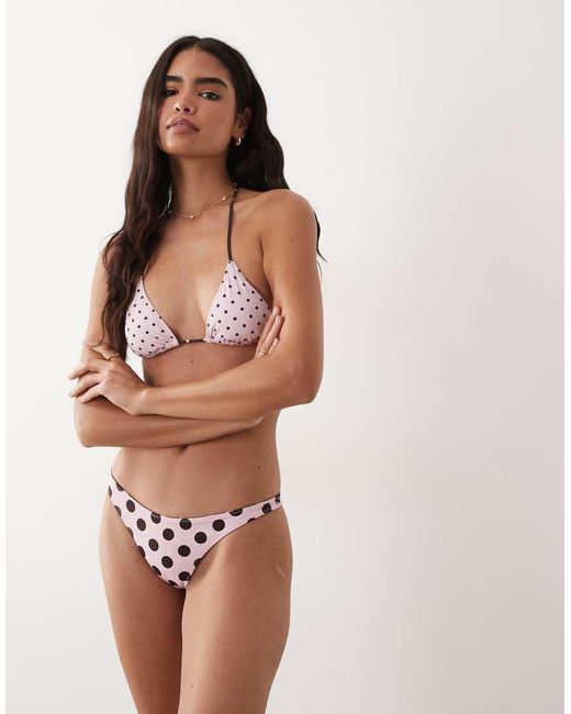 Mango Brown Polka Dot Bikini Bottoms