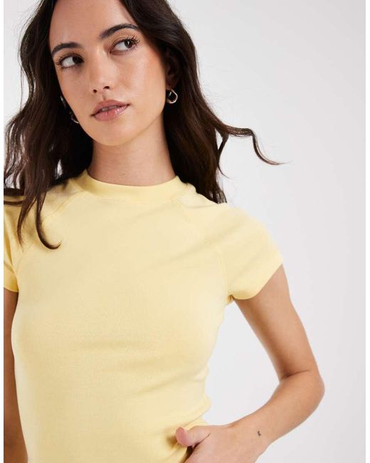 ASOS Blue Shrunken Raglan Baby Tee