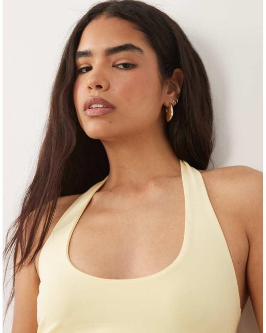 ASOS Blue Double Layer Minimal Halter Neck Top