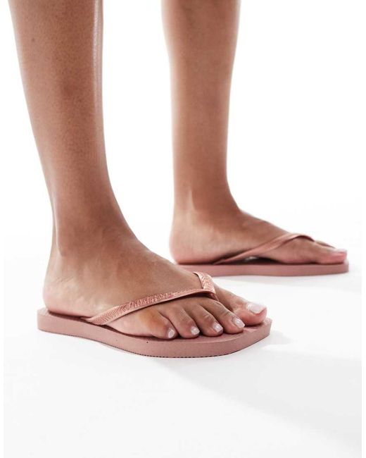 Infradito Crocus Con Punta Quadrata di Havaianas in Pink