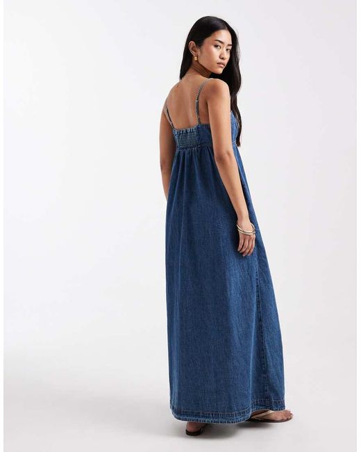 Tommy Hilfiger Blue Chambray Maxi Dress