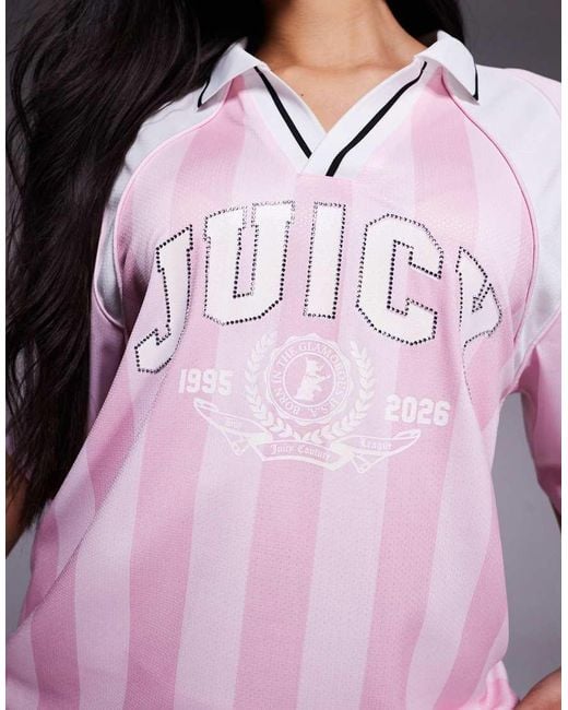 Juicy Couture Purple Football Logo Polo T-Shirt