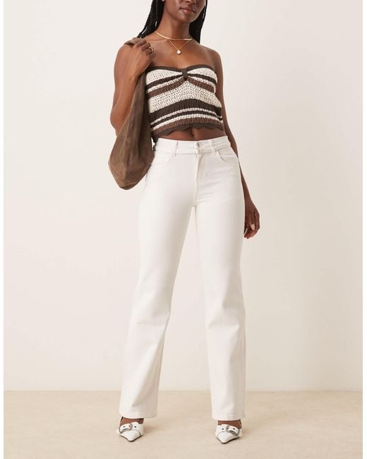 Free People Natural Sabine Slim A-line Flared Jeans
