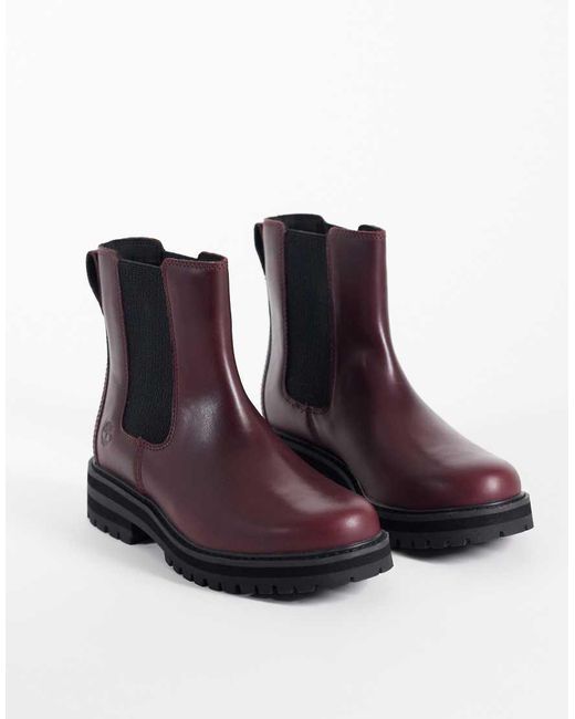 Timberland Purple Mid Chelsea Boots