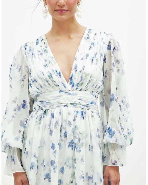 NA-KD Blue Marked Waist Mini Dress