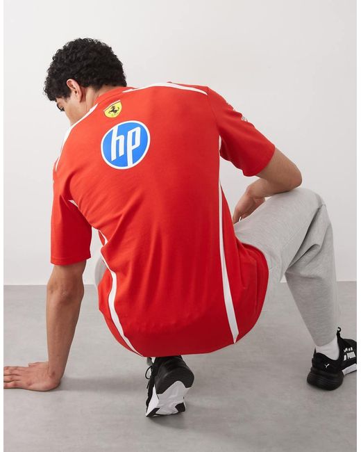 PUMA Red Scuderia Ferrari Hp Replica Drivers Tee for men