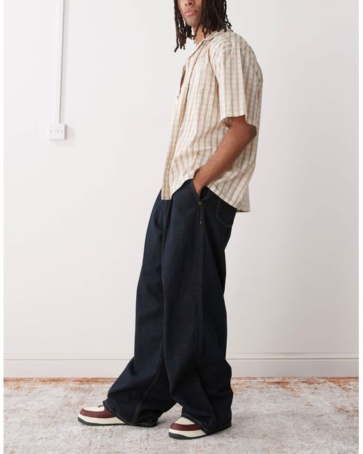 Jean ultra baggy à fronces sur le devant - foncé classique Weekday pour homme en coloris Natural