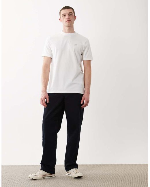 Boss Regular-Fit T-Shirt Met Korte Mouwen En Grafische Print in het White voor heren
