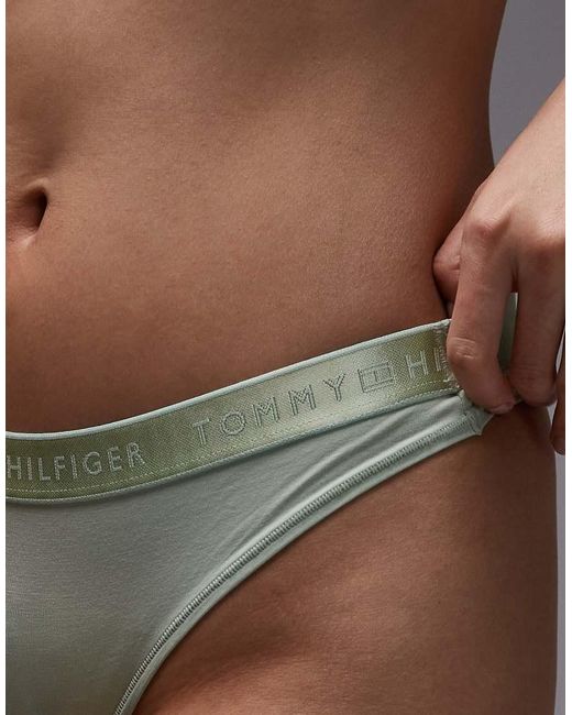 Tommy Hilfiger Green Modern Logo Thong