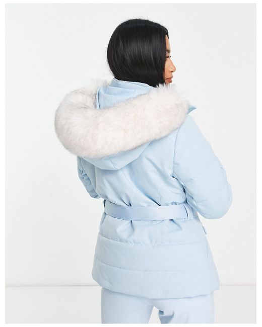 Petite - giacca da sci con cappuccio di ASOS 4505 in Blue