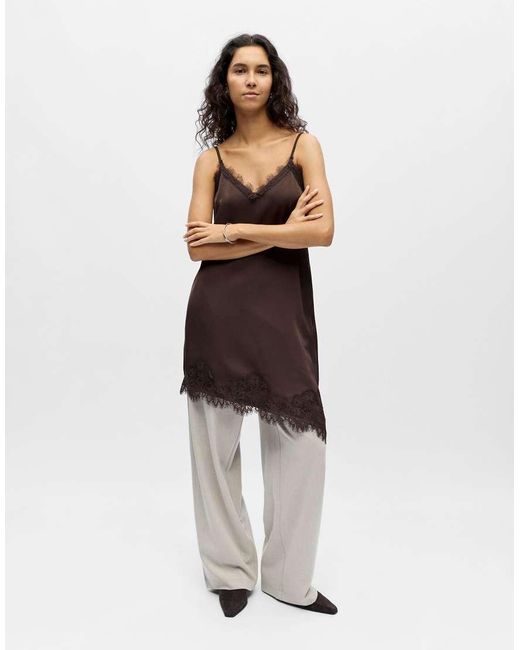 Object Brown Slip Dress