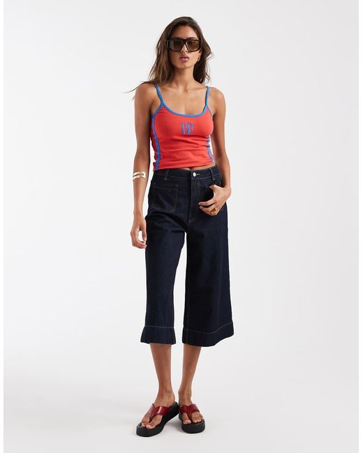 ASOS Red Contrast Strap Cami With Cove Graphic