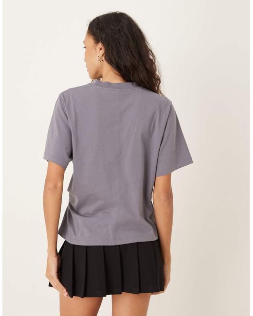 ASOS Purple Short Sleeve T-shirt With Side Ruched Detail