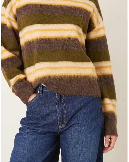 JJXX Blue Knit Jumper With Stripes