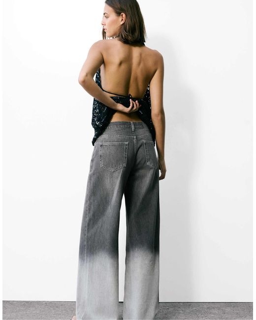 Pull&Bear Gray – weit geschnittene jeans