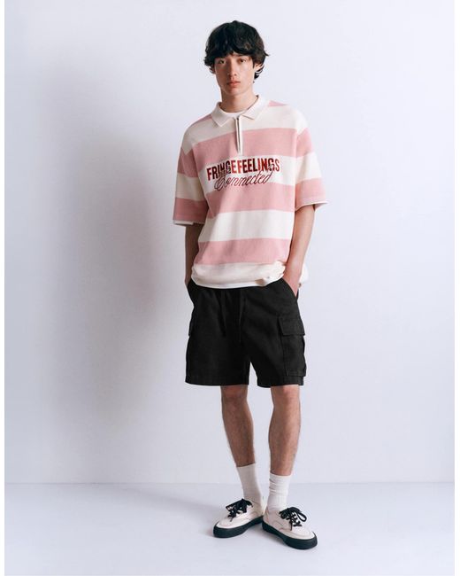 Bermuda cargo Pull&Bear pour homme en coloris Pink